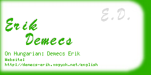 erik demecs business card